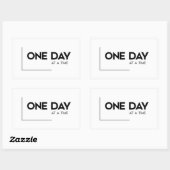 MODERNE quotes: één dag tegelijk Rechthoekige Sticker (Vel)