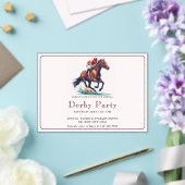 Moderne Race Paard Derby Party Acryl Uitnodigingen (Insitu (Huwelijk))