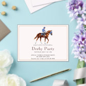 Moderne Race Paard Derby Party Acryl Uitnodigingen (Insitu (Huwelijk))