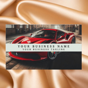Moderne Racecar Mechanics Automotive Business Visitekaartje