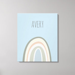Moderne Rainbow baby gepersonaliseerde kwekerij Canvas Afdruk