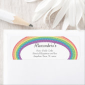 Moderne Rainbow Gender Neutral Shower Invitation Etiket (Insitu)