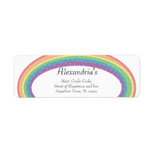 Moderne Rainbow Gender Neutral Shower Invitation Etiket