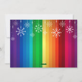 Moderne Rainbow Holiday-fotokaart Feestdagenkaart (Achterkant)