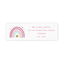 Moderne Rainbow-label met retouradres