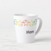 Moderne Rainbow Star gepersonaliseerde Latte Mok (Rechterhoek)