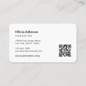 Moderne Rainbow Wave QR Code Carte de visite perso (Dos)