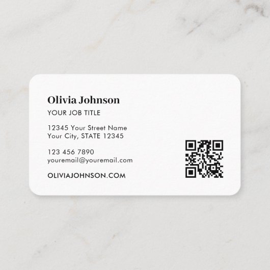 Moderne Rainbow Wave QR Code Carte de visite perso (Dos)