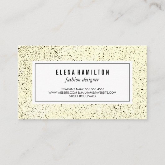 Moderne rand gespikkelde structuur visitekaartje (Voorkant)