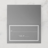 Moderne Rand Minimalistische Grijze Trouwdag (Buitenkant ongevouwen)