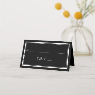 Moderne Rand Minimalistische Zwarte Bruiloft
