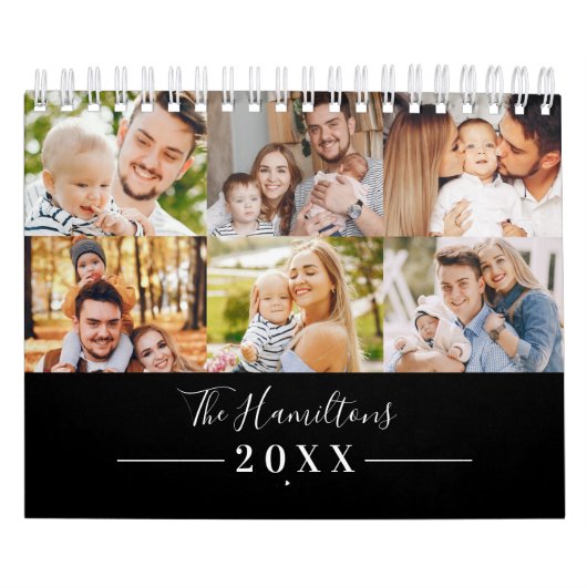 Moderne raster Collage Photo Family 2022 Kalender (Hoes)