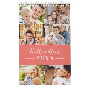 Moderne rastercollage foto familie 2022 kalender