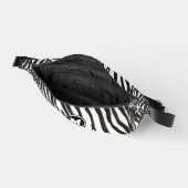 Moderne rayure de zèbre noir et blanc avec monogra (Ouvrir)