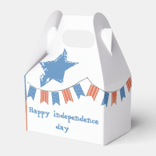 Moderne Red Blue Happy Independence Day Patriotic Bedankdoosjes