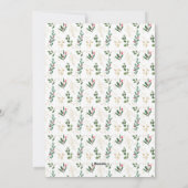 Moderne Red Elegant Script Baby eerste Kerstmis Feestdagenkaart (Achterkant)