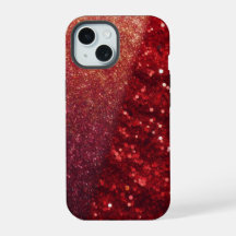 Moderne Red Sparkle Glitter Telefoonhoes / iPhone