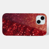 Moderne Red Sparkle Glitter Telefoonhoes / iPhone  Case-Mate iPhone Case (Achterkant (horizontaal))