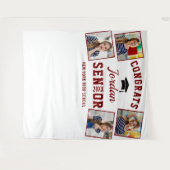 Moderne Red White Afstuderen 4 Photo Booth Backdro Wandkleed (Voorkant (horizontaal))