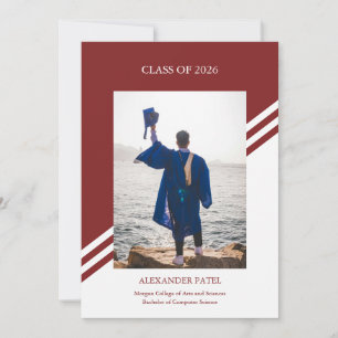 Moderne redactionele jongens afstudeerkaart