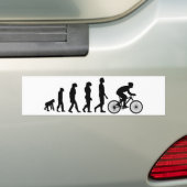 Moderne regeling voor menselijke evolutie bij fiet bumpersticker (Op auto)