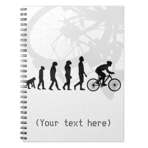 Moderne regeling voor menselijke evolutie bij fiet notitieboek