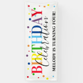 Moderne regenboog Alle Leeftijd Kinderen Gevangend Spandoek (Verticaal)