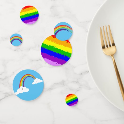 Moderne regenboog confetti (Groep)