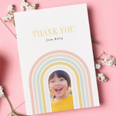 Moderne Regenboog Foto Bedankkaart