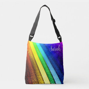 Moderne Regenboog & Glam Pride Monogram Crossbody Tas
