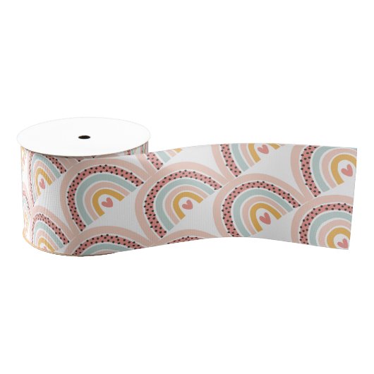 Moderne regenboog grosgrain lint (Spoel)