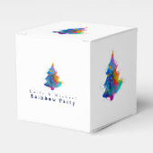 Moderne Regenboog Kerstboom Custom Klein Bedankdoosjes (Voorkant Zijde)