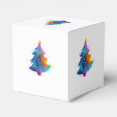 Moderne Regenboog Kerstboom Custom Klein Bedankdoosjes (Achterkant)