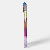 Moderne regenboog kleurrijke gemarmerde naam Case-Mate iPhone case (Achterkant / Links)