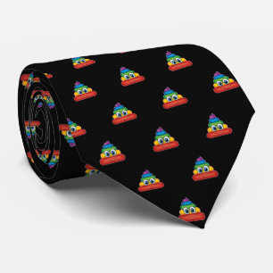 Moderne Regenboog Poep Emoji Stropdas