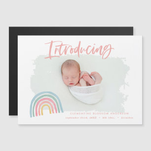 Moderne regenboog roze girly introduceert foto geb