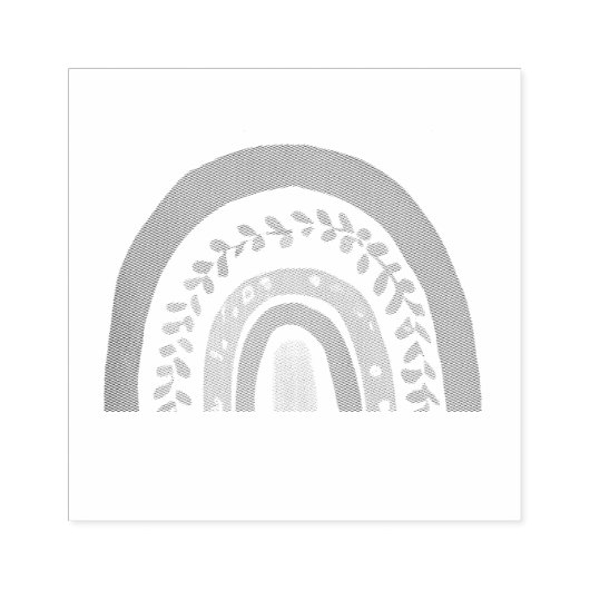 Moderne regenboog 	rubberstempel (Afrduk)