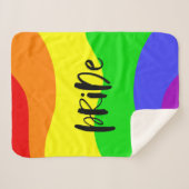Moderne regenboog sherpa deken (Voorkant (horizontaal))
