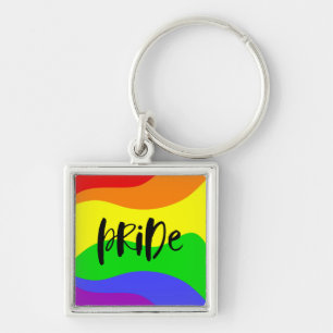 Moderne regenboog sleutelhanger