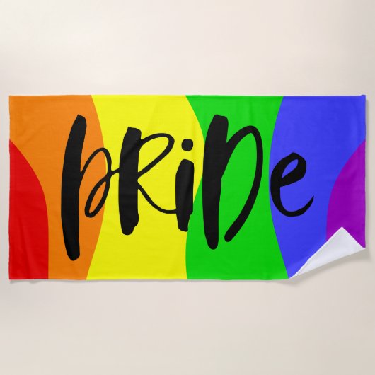 Moderne regenboog strandlaken (Voorkant)