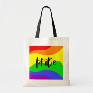 Moderne regenboog tote bag