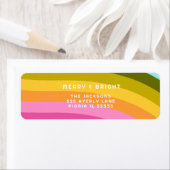 Moderne Regenboog Vrolijk en Helder Verticaal Etiket (Insitu)