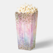 Moderne regenboog Waterverf chique gouden glitter Bedankdoosjes (Popped)