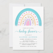 Moderne regenboogBaby shower Kaart (Voorkant)