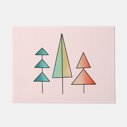 moderne regenboogbomen uit de middeleeuwse eeuw bl deurmat (Voorkant)