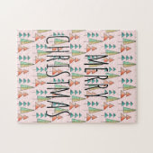 moderne regenboogbomen uit de middeleeuwse eeuw bl legpuzzel (Horizontaal)