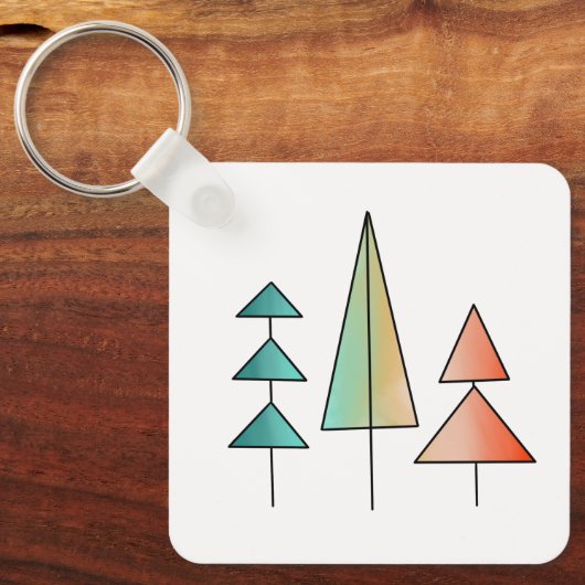 moderne regenboogbomen uit de middeleeuwse eeuw bl sleutelhanger (Voorkant)