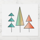 moderne regenboogbomen uit de middeleeuwse eeuw bl sparkling wijnetiket (Enkel label)