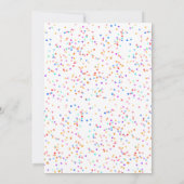 Moderne regenboogbruiloft Confetti Kaart (Achterkant)