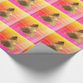 Moderne regenboogfaux Gold kerstboomstructuur Cadeaupapier (Hoek)